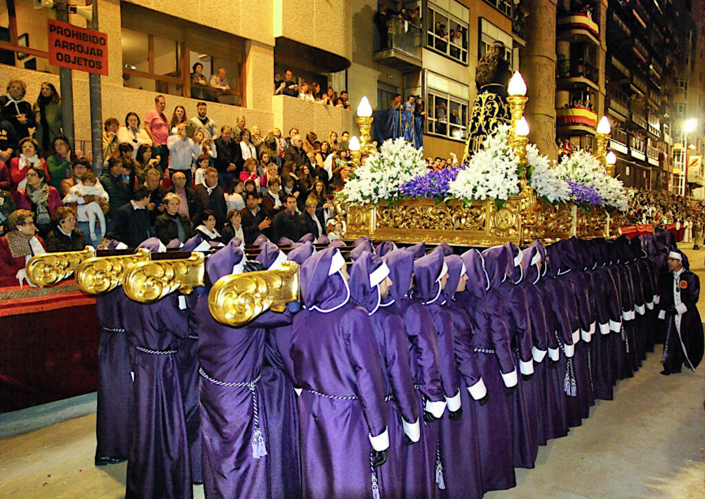Påskprocession under påskkveckan i Lorca, Spanien.