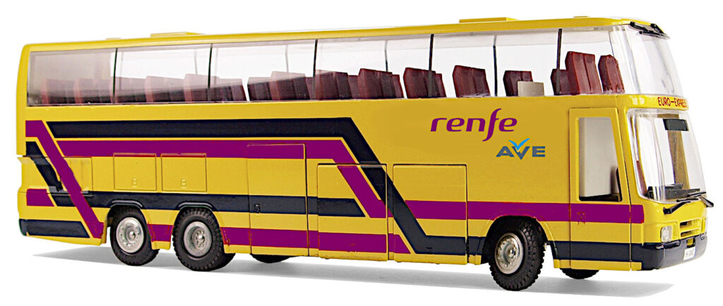 Designförslag på ersättningsbussar från Renfe.