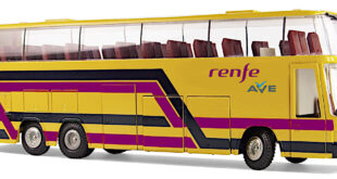 Designförslag på ersättningsbussar från Renfe.