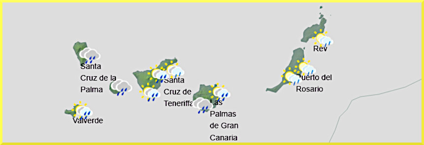 Väderprognos för Kanarieöarna den 21 mars 2026.