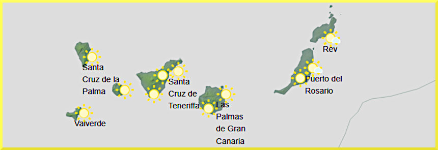 Väderprognos för Kanarieöarna den 31 mars 2026.