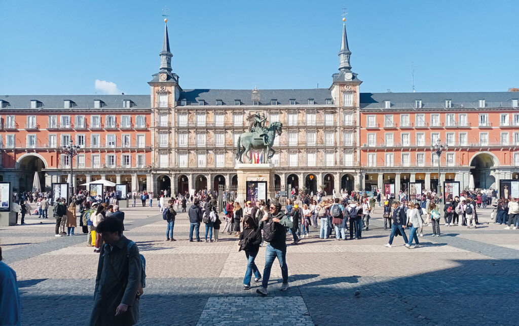 Plaza Mayor, Madrid, Spanien.