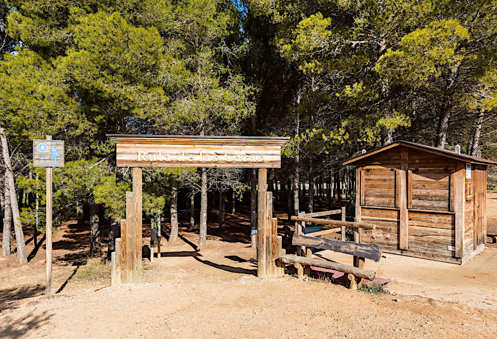 Ingången till vandringsleden Ansiktsrutten, Spanien.