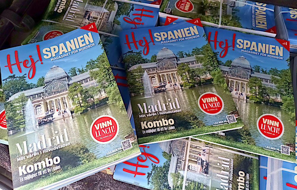 Aprilnumret 2026 av magasinet Hej! Spanien.