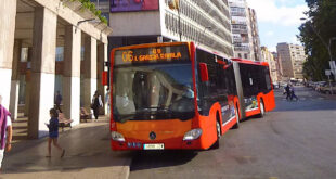 En av stadsbussarna i Burgos.