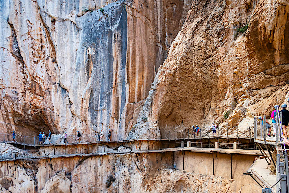 Den spektakulära vandringsleden Caminito del Rey, Spanien.