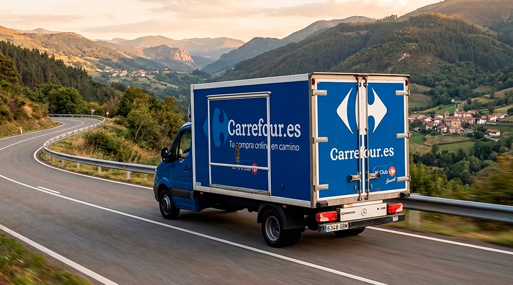 Carrefour distributionsbil för hemleveranser.