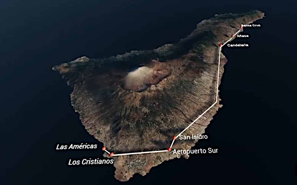 Järnvägsprojekt på Teneriffa, Spanien.