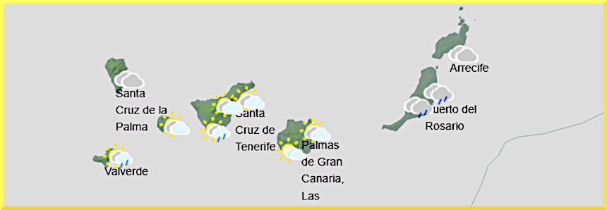 Väderprognos för Kanarieöarna den 11 april 2026.
