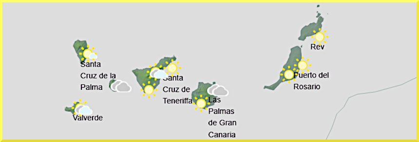 Väderprognos för Kanarieöarna den 13 april 2026.