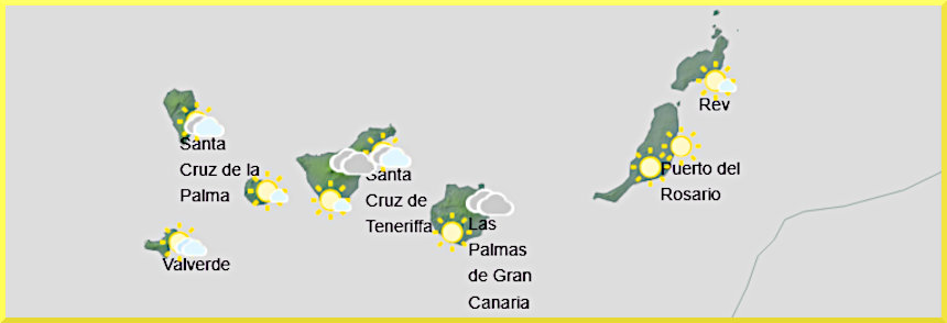 Väderprognos för Kanarieöarna den 15 april 2026.