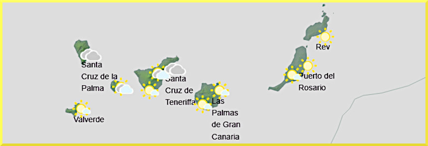 Väderprognos för Kanarieöarna den 16 april 2026.