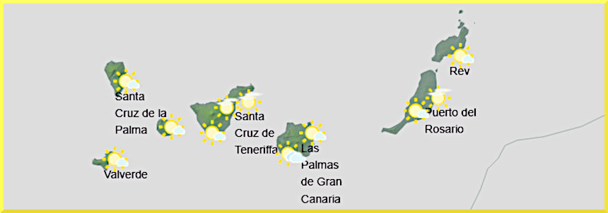 Väderprognos för Kanarieöarna den 18 april 2026.