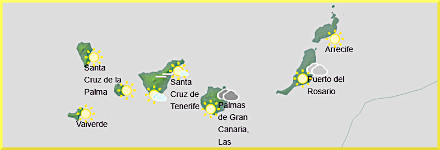 Väderprognos för Kanarieöarna den 20 april 2026.
