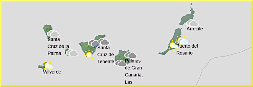Väderprognos för Kanarieöarna den 21 april 2026.