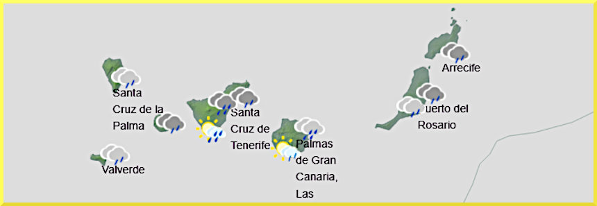 Väderprognos för Kanarieöarna den 29 april 2026.