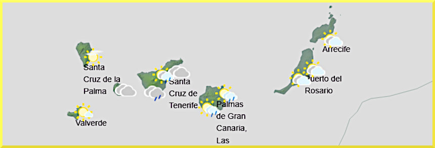 Väderprognos för Kanarieöarna den 30 april 2026.