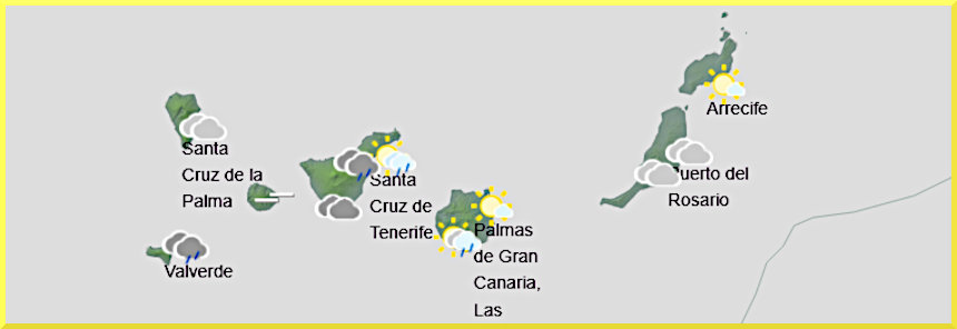 Väderprognos för Kanarieöarna den 7 april 2026.