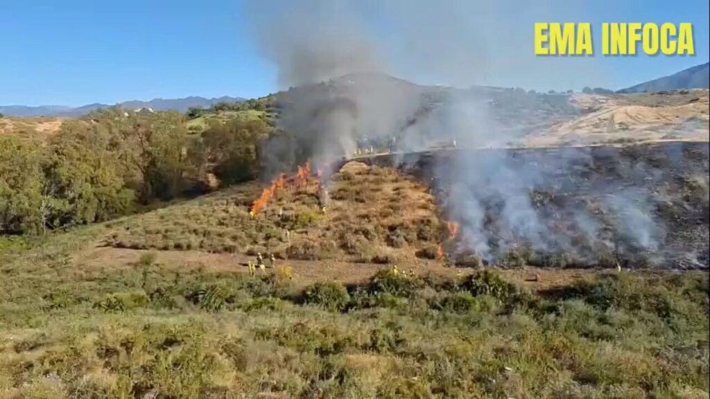 En av många naturbränder i Spanien.