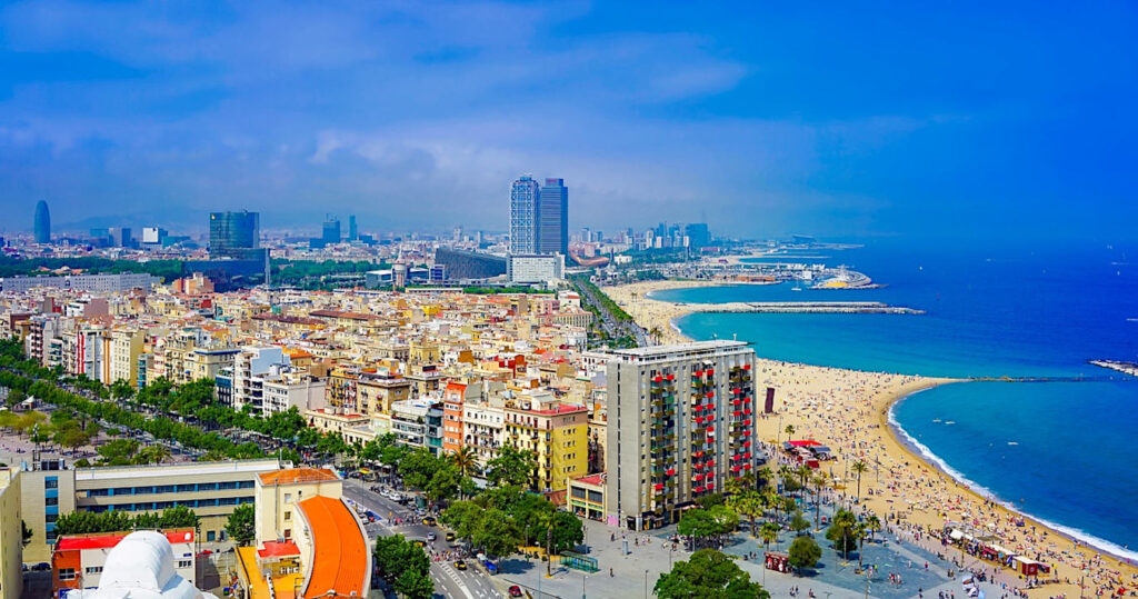 Barcelona, en stad i Spanien som debiterar turistskatt.