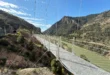 Hängbro på vandringsleden Caminito del Rey, Spanien.