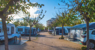 En campingplats i Spanien.