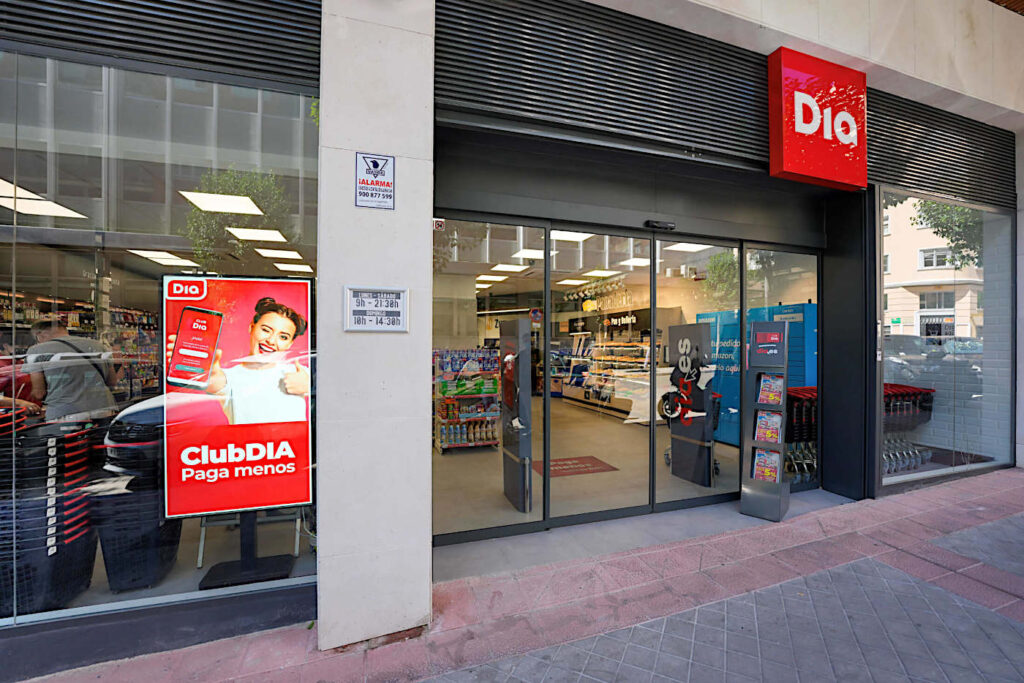 En butik som hör till stormarknadskedjan Dia i Spanien.
