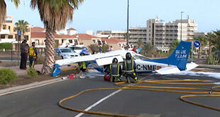 Flygplanskrasch på södra Teneriffa, 4 juni 2026.