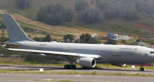 En Airbus A330 från Spaniens flygvapen.