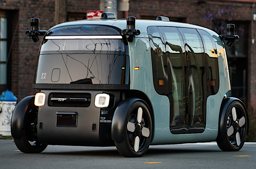En robottaxi, en förarlös taxi.